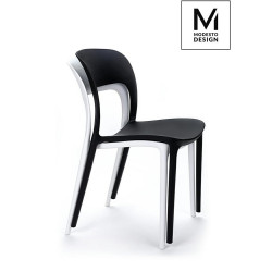 Krzesło nowoczesne Zing czarne sztaplowane Krzesło nowoczesne Zing czarne sztaplowane