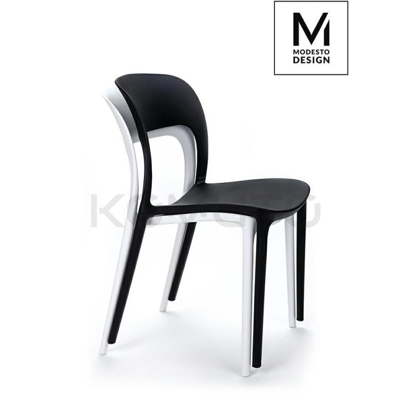 Krzesło nowoczesne Zing czarne sztaplowane Krzesło nowoczesne Zing czarne sztaplowane