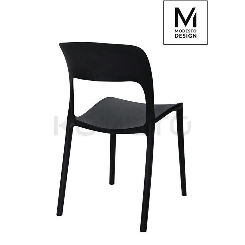 Krzesło nowoczesne Zing czarne sztaplowane Krzesło nowoczesne Zing czarne sztaplowane