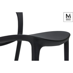 Krzesło nowoczesne Zing czarne sztaplowane Krzesło nowoczesne Zing czarne sztaplowane