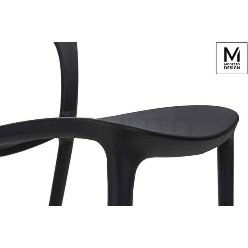 Krzesło nowoczesne Zing czarne sztaplowane Krzesło nowoczesne Zing czarne sztaplowane