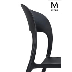 Krzesło nowoczesne Zing czarne sztaplowane Krzesło nowoczesne Zing czarne sztaplowane