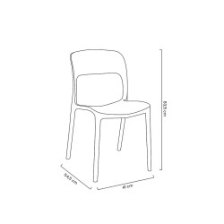 Krzesło nowoczesne Zing czarne sztaplowane Krzesło nowoczesne Zing czarne sztaplowane