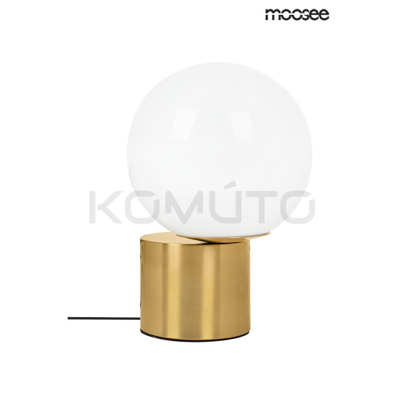 Lampa stołowa PARLA – elegancja w złotym wydaniu do sypialni