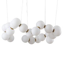 LAMPA WISZĄCA Glamour CORALLI 80 BIAŁO-MOSIĘŻNA