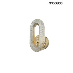 Kinkiet kryształowy JEWEL złoty wydłużony owal