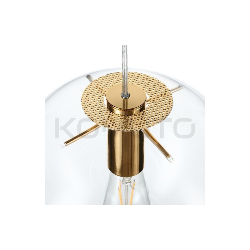 LAMPA WISZĄCA szklana kula bezbrwna TONDA SANDRA ZŁOTA 25 LAMPA WISZĄCA szklana kula bezbrwna TONDA SANDRA ZŁOTA 25