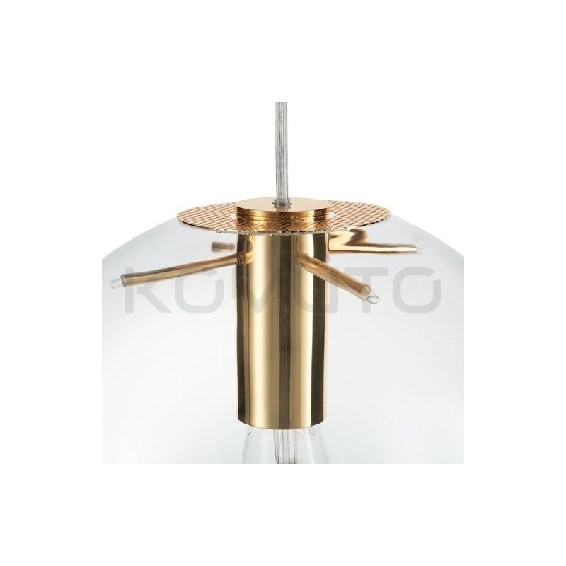 LAMPA WISZĄCA szklana kula bezbarwna TONDA SANDRA ZŁOTA 40 LAMPA WISZĄCA szklana kula bezbarwna TONDA SANDRA ZŁOTA 40