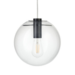 LAMPA WISZĄCA Geometryczna TONDA SANDRA CZARNA 25 bezbarwna kula LAMPA WISZĄCA Geometryczna TONDA SANDRA CZARNA 25 bezbarwna kula