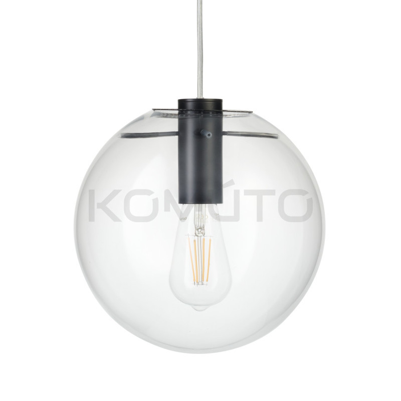 LAMPA WISZĄCA Geometryczna TONDA SANDRA CZARNA 25 bezbarwna kula LAMPA WISZĄCA Geometryczna TONDA SANDRA CZARNA 25 bezbarwna kula