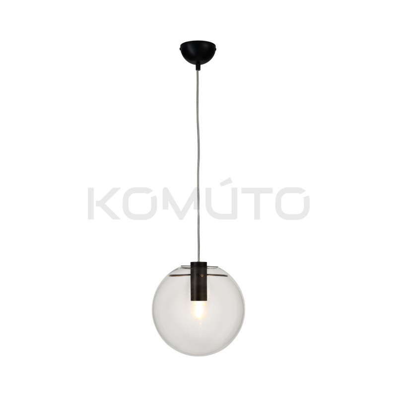 LAMPA WISZĄCA Geometryczna TONDA SANDRA CZARNA 25 bezbarwna kula LAMPA WISZĄCA Geometryczna TONDA SANDRA CZARNA 25 bezbarwna kula