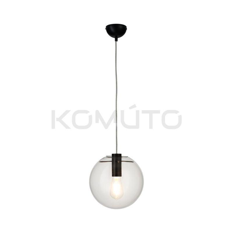 LAMPA WISZĄCA Geometryczna TONDA SANDRA CZARNA 25 bezbarwna kula LAMPA WISZĄCA Geometryczna TONDA SANDRA CZARNA 25 bezbarwna kula
