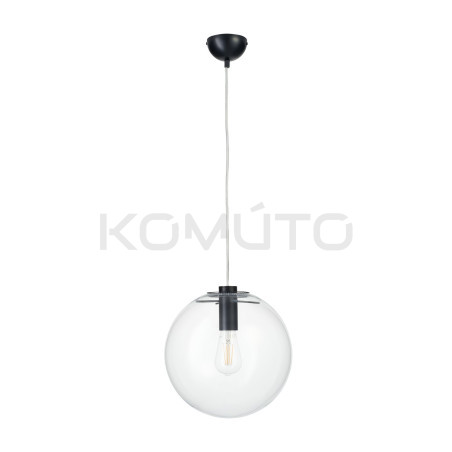 Szklana LAMPA WISZĄCA Geometryczna TONDA SANDRA CZARNA 30 kula