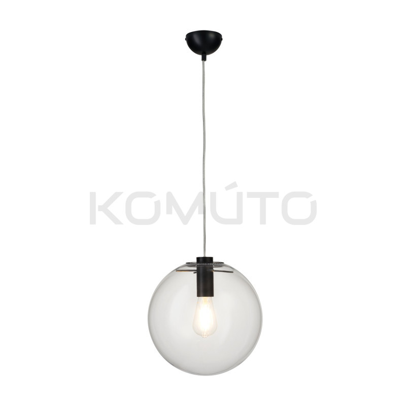 Szklana LAMPA WISZĄCA Geometryczna TONDA SANDRA CZARNA 30 kula Szklana LAMPA WISZĄCA Geometryczna TONDA SANDRA CZARNA 30 kula