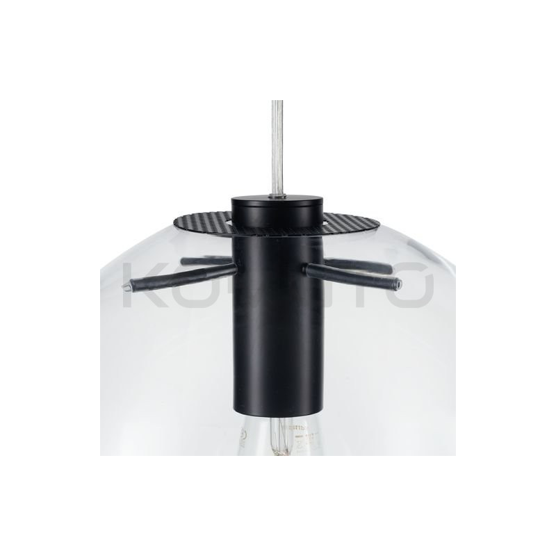 Szklana LAMPA WISZĄCA Geometryczna TONDA SANDRA CZARNA 30 kula Szklana LAMPA WISZĄCA Geometryczna TONDA SANDRA CZARNA 30 kula