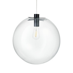 LAMPA WISZĄCA kula bezbarwna szklana TONDA SANDRA CZARNA 40 LAMPA WISZĄCA kula bezbarwna szklana TONDA SANDRA CZARNA 40
