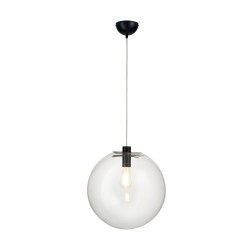 LAMPA WISZĄCA kula bezbarwna szklana TONDA SANDRA CZARNA 40 LAMPA WISZĄCA kula bezbarwna szklana TONDA SANDRA CZARNA 40