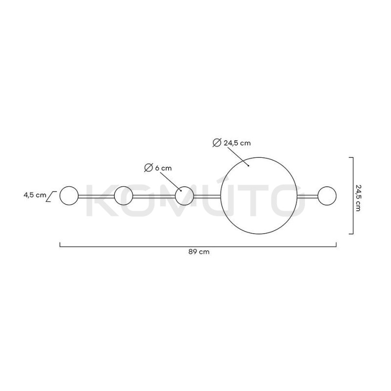 Czarny Kinkiet z wieszakiem z metalu Shadow Hang Czarny Kinkiet z wieszakiem z metalu Shadow Hang