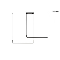 Lampa wisząca pozioma SHAPE DUO120 nad wyspę czarna