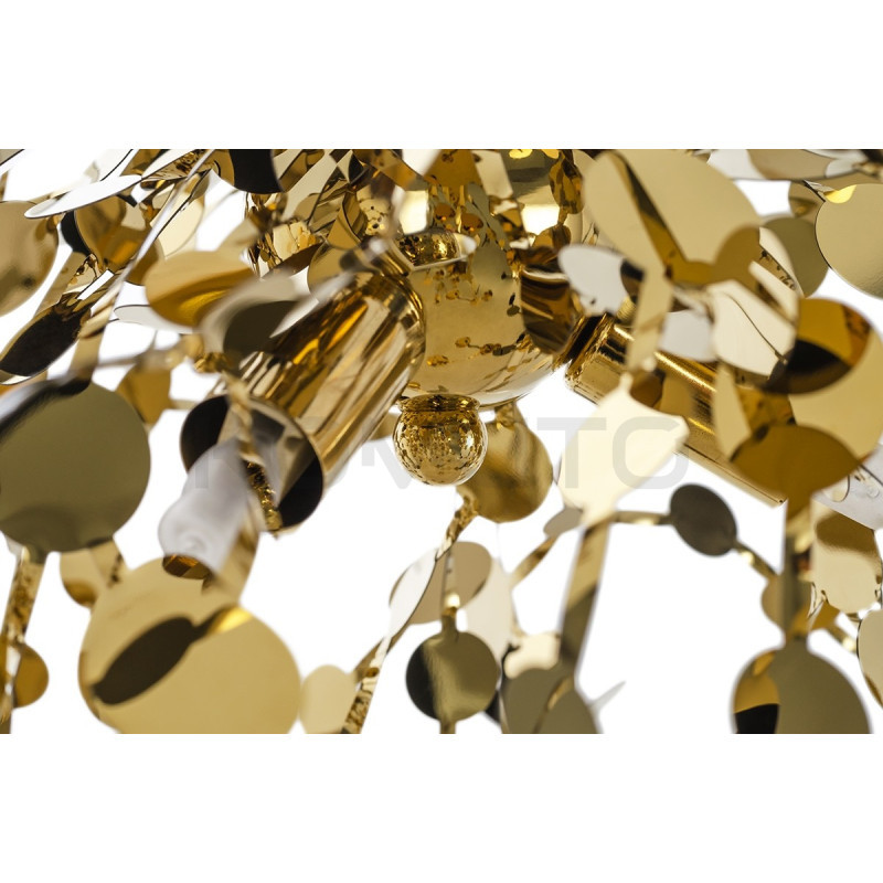 Podwójna lampa wisząca glamour MONETE złota lub srebrna