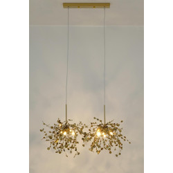 Podwójna lampa wisząca glamour MONETE złota lub srebrna