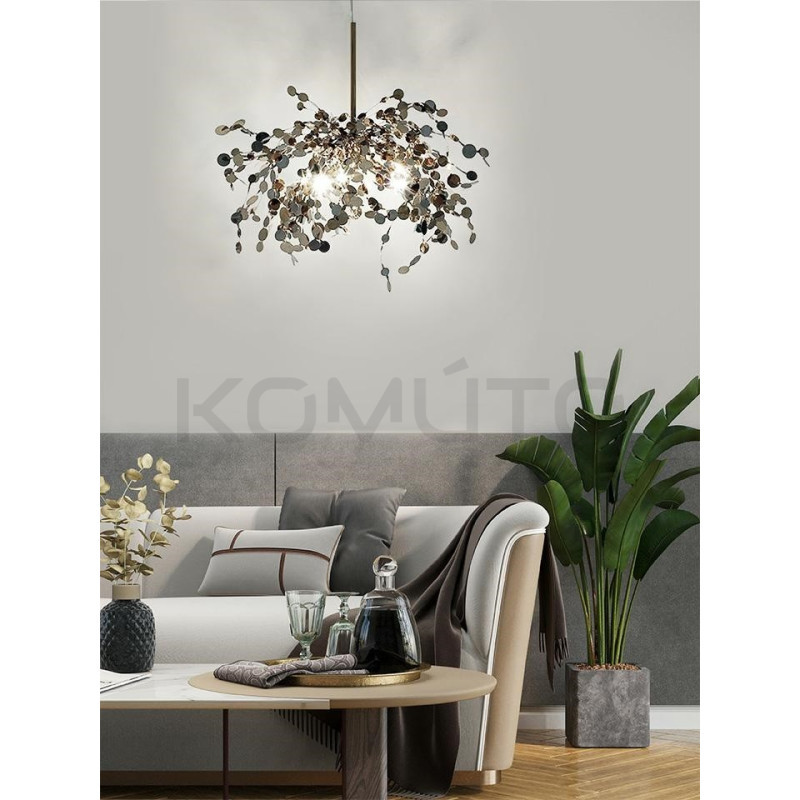 Lampa wisząca glamour MONETE złota lub srebrna