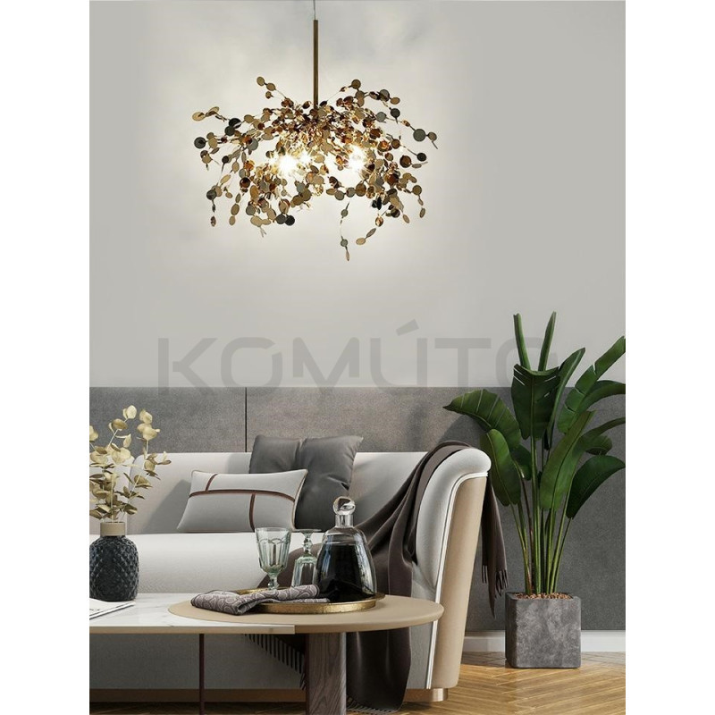 Lampa wisząca glamour MONETE złota lub srebrna