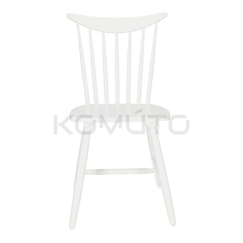 Drewniane krzesło Patyczak Fame białe do kuchni jadalni