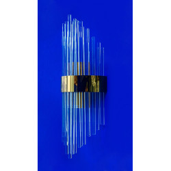 Kinkiet glamour FLORENS S kryształowe pałeczki złota opaska Kinkiet glamour FLORENS S kryształowe pałeczki złota opaska