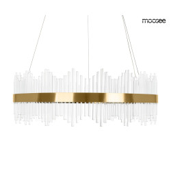 Lampa wisząca glamour Florens 80 złota kryształowe pałeczki