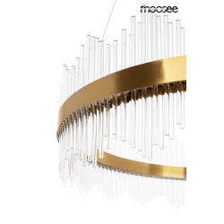 Lampa wisząca glamour Florens 80 złota kryształowe pałeczki