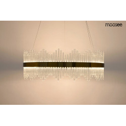 Lampa wisząca glamour Florens 80 złota kryształowe pałeczki