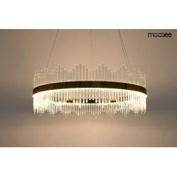 Lampa wisząca glamour Florens 80 złota kryształowe pałeczki