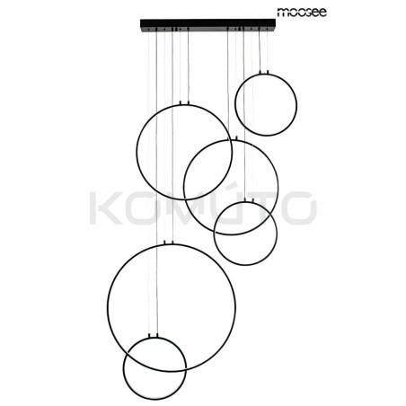 Lampa wisząca geometryczna led CIRCULO Six czarna