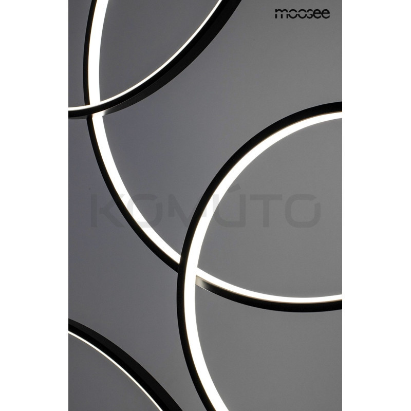 Lampa wisząca geometryczna led CIRCULO Six czarna