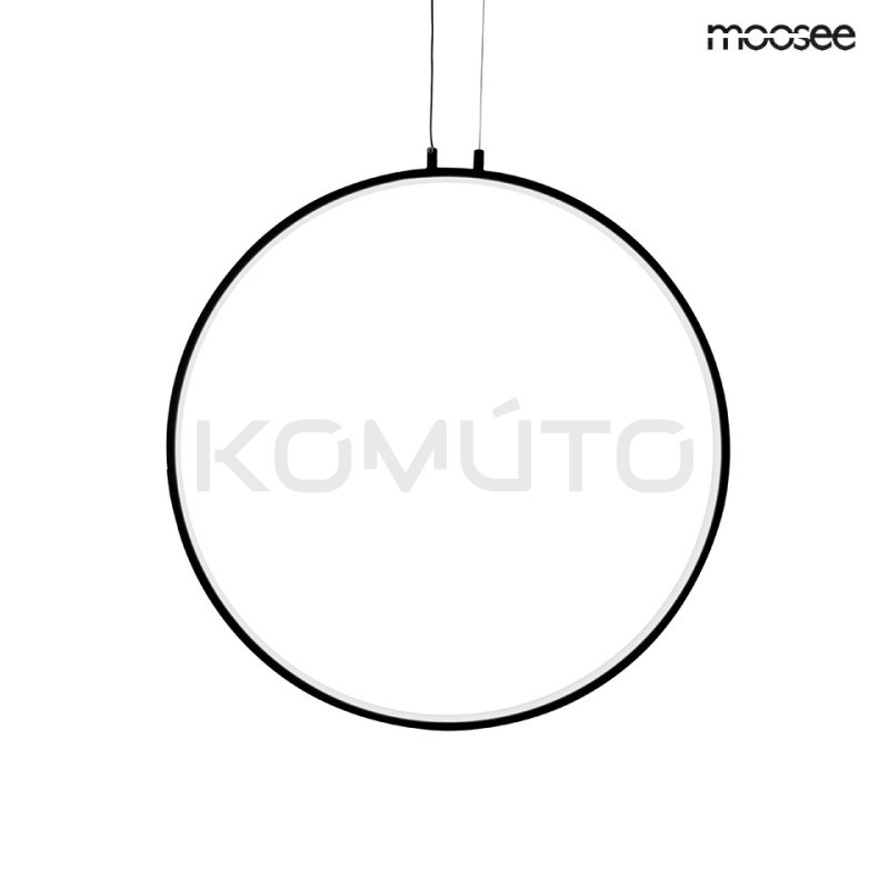 Czarna Lampa geometryczna pionowa led CIRCULO 60 czarny okrąg