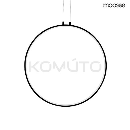 Czarna Lampa geometryczna pionowa led CIRCULO 60 czarny okrąg