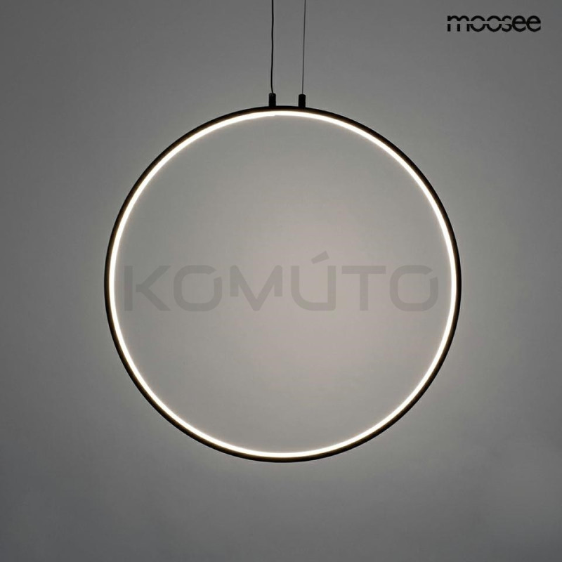 Czarna Lampa geometryczna pionowa led CIRCULO 60 czarny okrąg Czarna Lampa geometryczna pionowa led CIRCULO 60 czarny okrąg