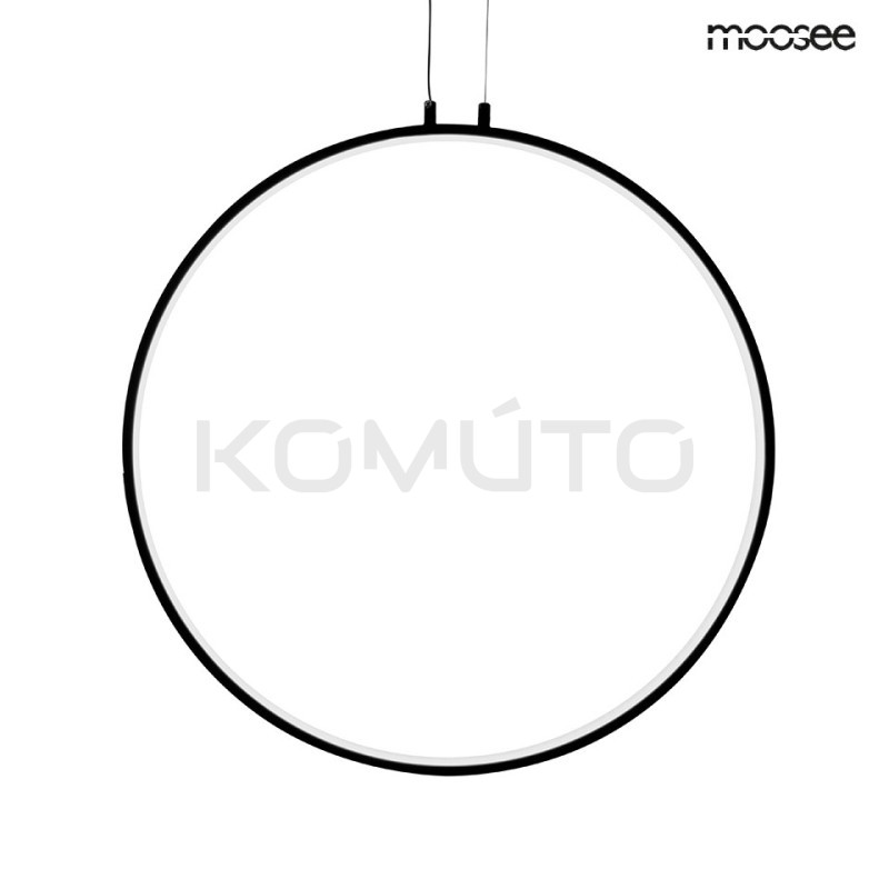 Lampa wisząca okrąg obręcz led CIRCULO 80 czarna