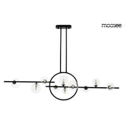 Lampa wisząca czarna ALURE LINE TWIN 120 pozioma