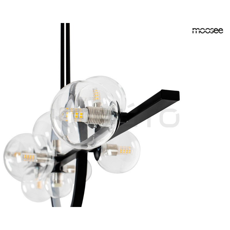 Nowoczesna Lampa wisząca ALURE TWIN 120 pozioma czarna nad stół Nowoczesna Lampa wisząca ALURE TWIN 120 pozioma czarna nad stół