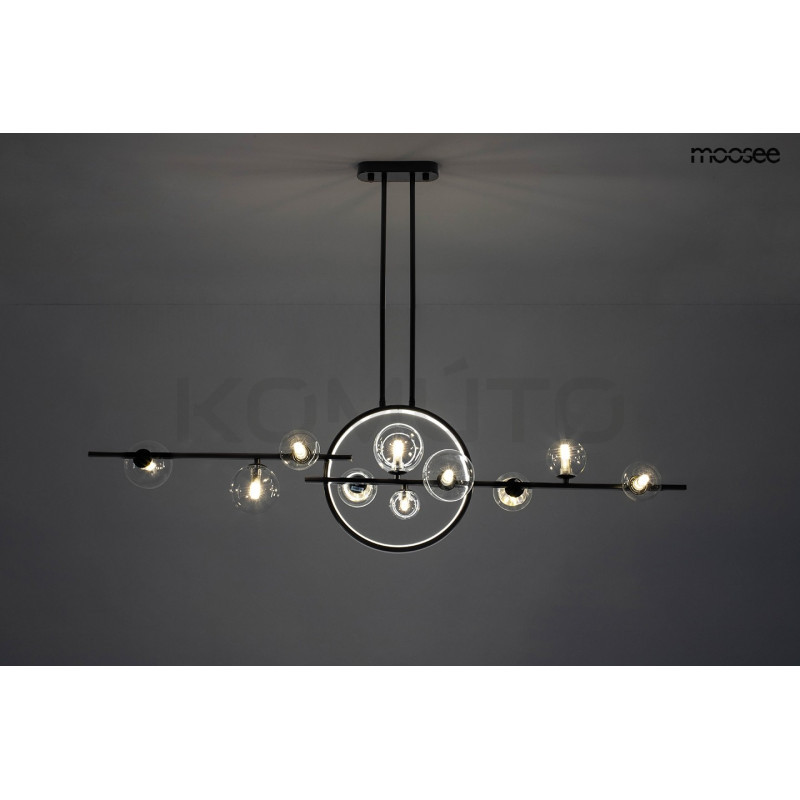 Nowoczesna Lampa wisząca ALURE TWIN 120 pozioma czarna nad stół Nowoczesna Lampa wisząca ALURE TWIN 120 pozioma czarna nad stół