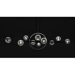 Nowoczesna Lampa wisząca ALURE TWIN 120 pozioma czarna nad stół Nowoczesna Lampa wisząca ALURE TWIN 120 pozioma czarna nad stół