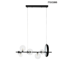 Nowoczesna  czarna Lampa wisząca ALURE Line 90 szklane klosze Nowoczesna  czarna Lampa wisząca ALURE Line 90 szklane klosze