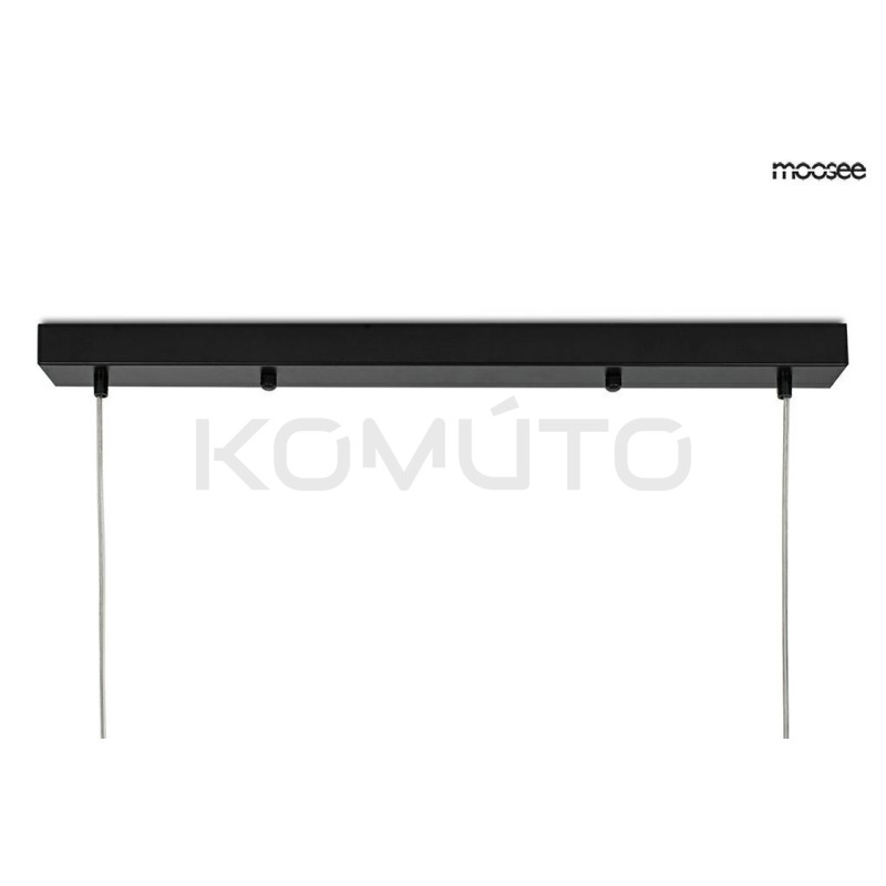 Nowoczesna  czarna Lampa wisząca ALURE Line 90 szklane klosze Nowoczesna  czarna Lampa wisząca ALURE Line 90 szklane klosze