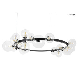 Lampa wisząca czarna ALURE okrągła 120