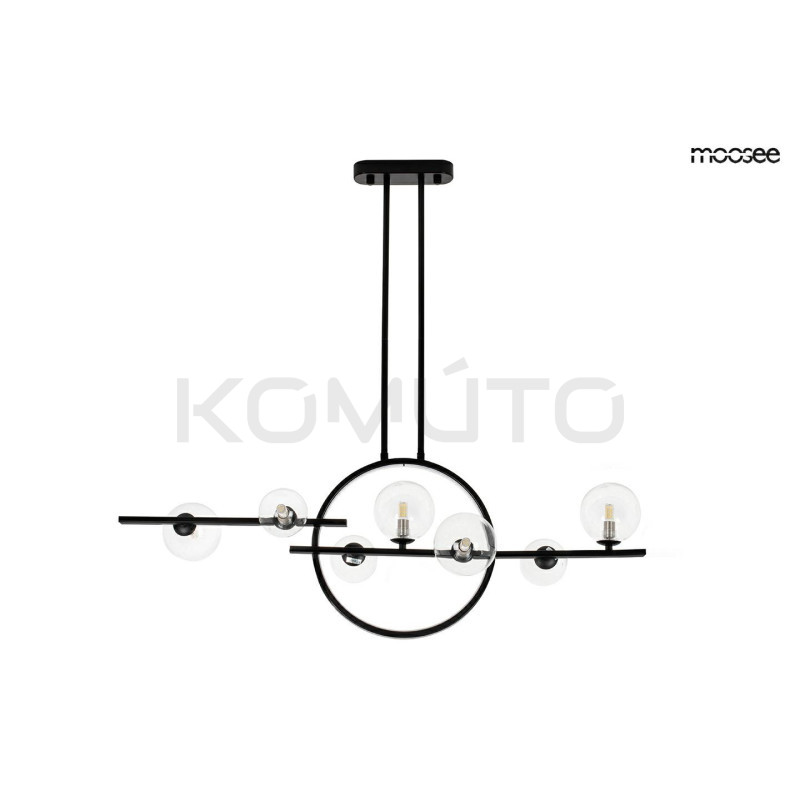 Nowoczesna Lampa wisząca ALURE LINE TWIN 90 pozioma czarna