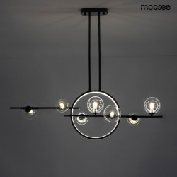 Nowoczesna Lampa wisząca ALURE LINE TWIN 90 pozioma czarna Nowoczesna Lampa wisząca ALURE LINE TWIN 90 pozioma czarna