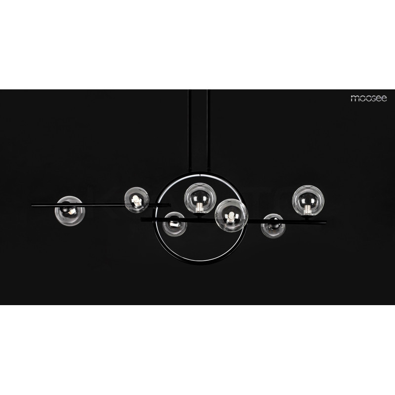 Nowoczesna Lampa wisząca ALURE LINE TWIN 90 pozioma czarna Nowoczesna Lampa wisząca ALURE LINE TWIN 90 pozioma czarna