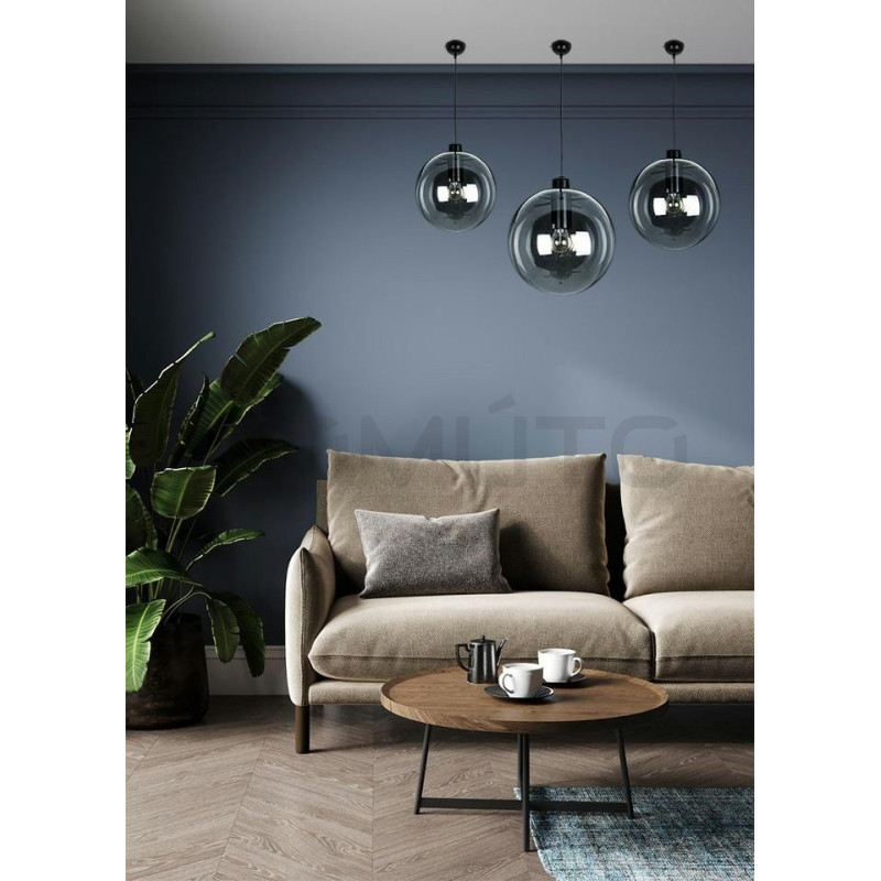 Geometryczna Lampa Wisząca Sandra 35 szklana kula przezroczysta Geometryczna Lampa Wisząca Sandra 35 szklana kula przezroczysta